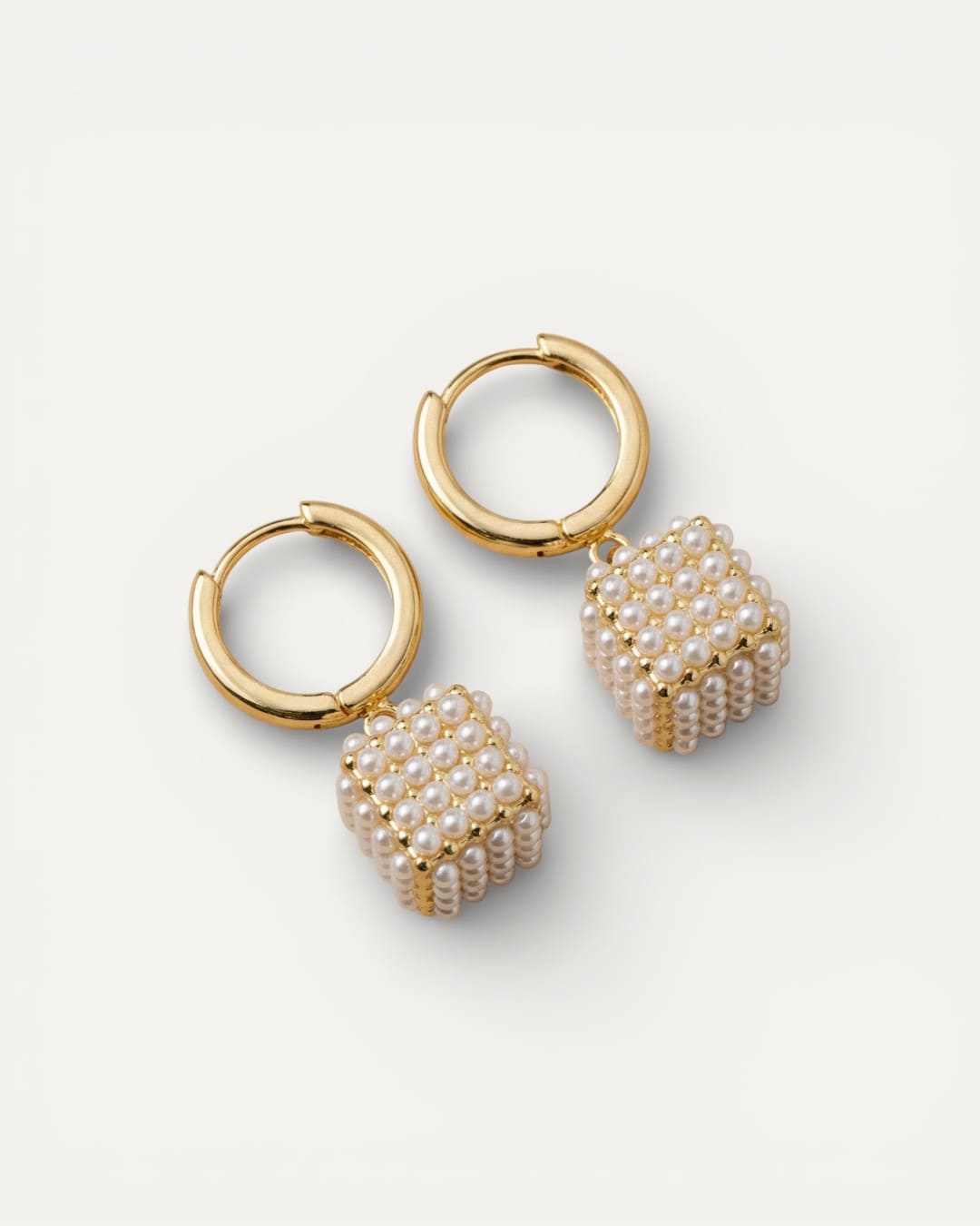 Elegant Cubic Pearl Earrings