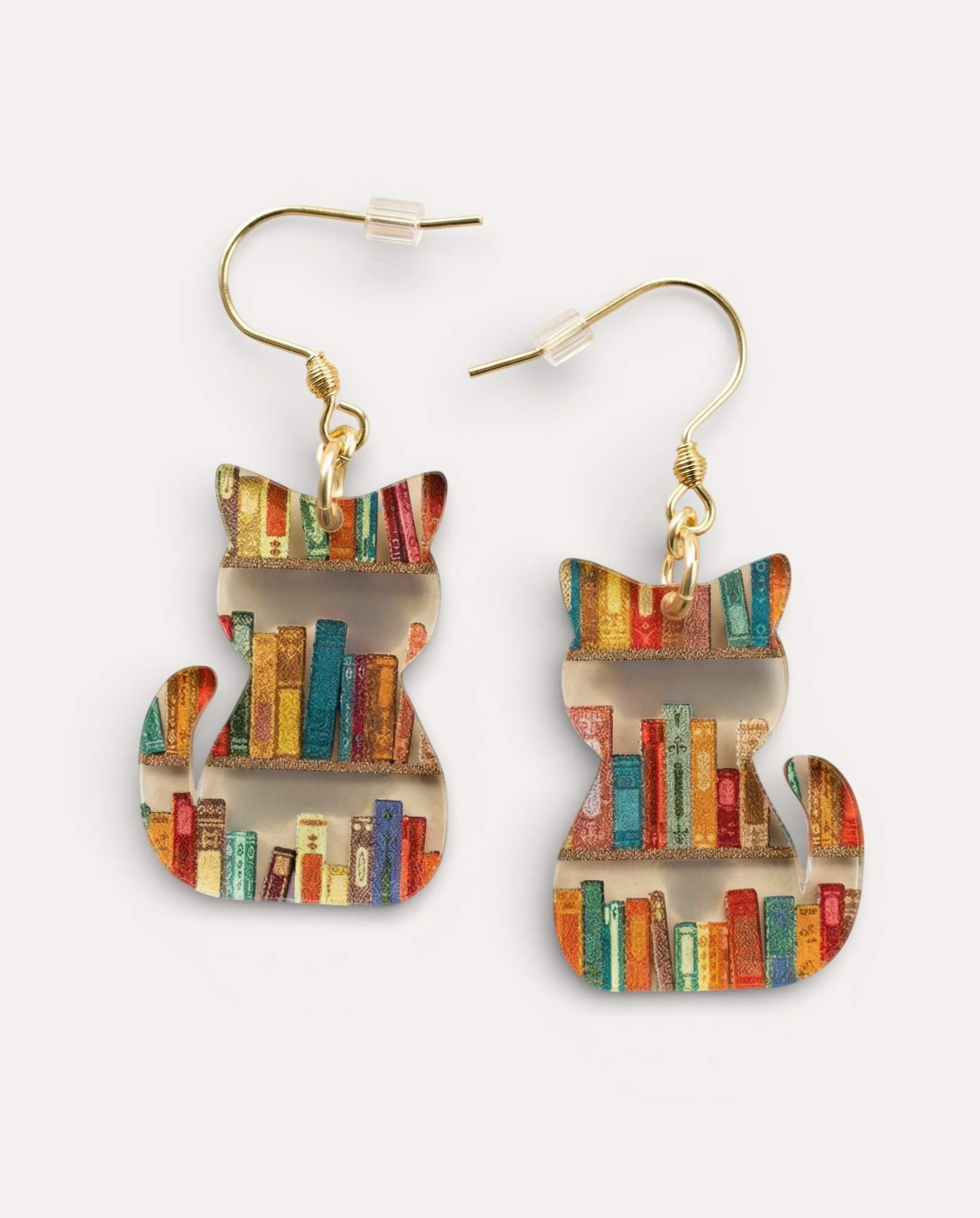 Vintage Multicoloured Kitten Earrings