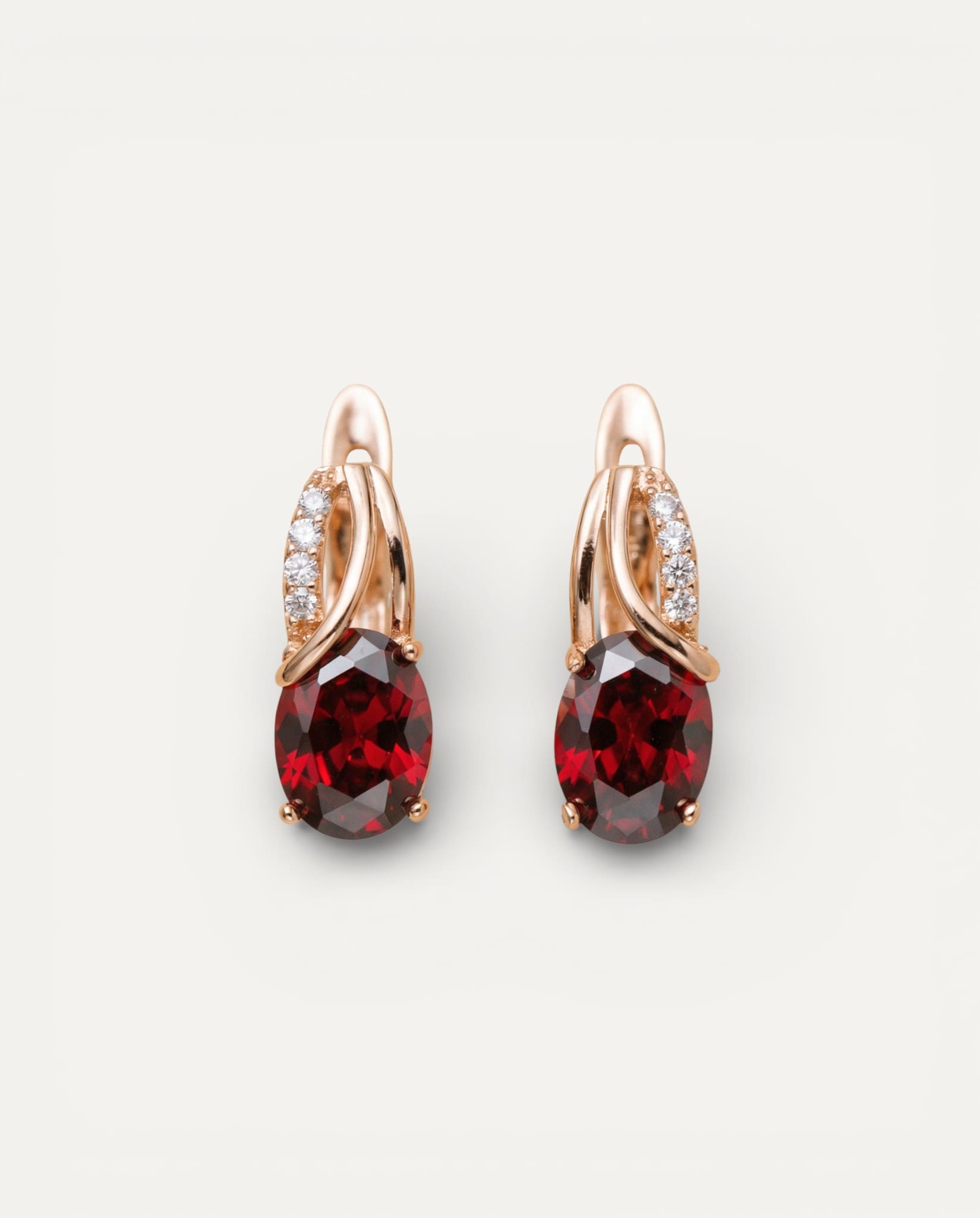 Veressa Ruberine Gold Earrings