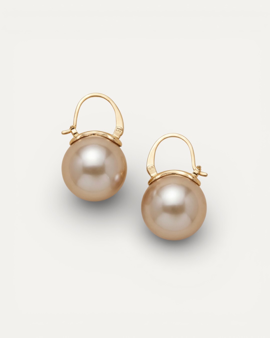 Exquisite Gold Pearl Earrings
