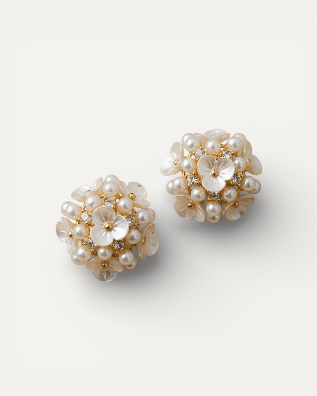 Elegant Pearl Flower Earrings