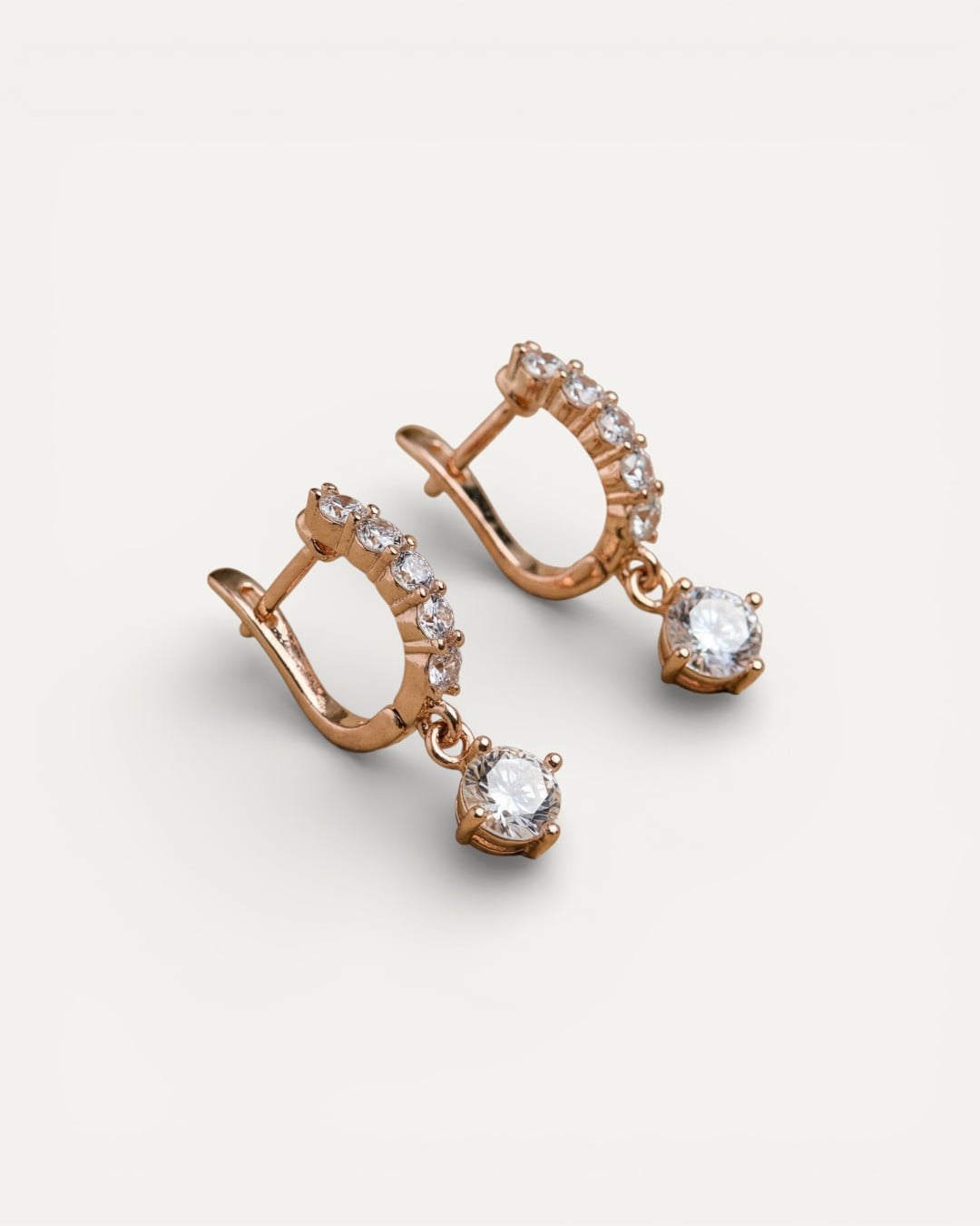 Elegant White Cubic Zirconia Earrings