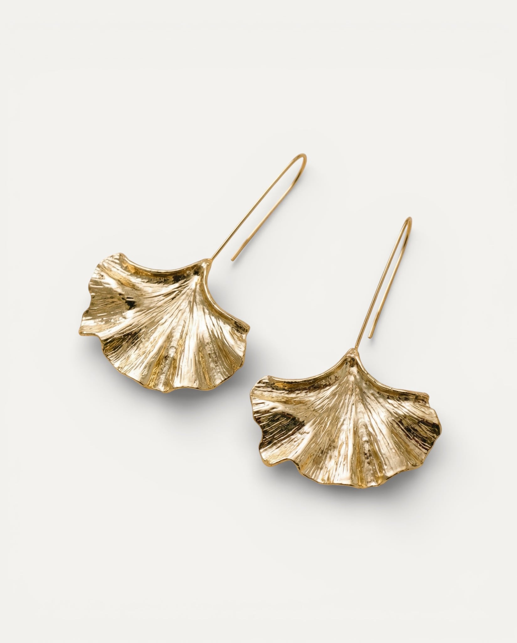 Vintage Gold Petal Earrings