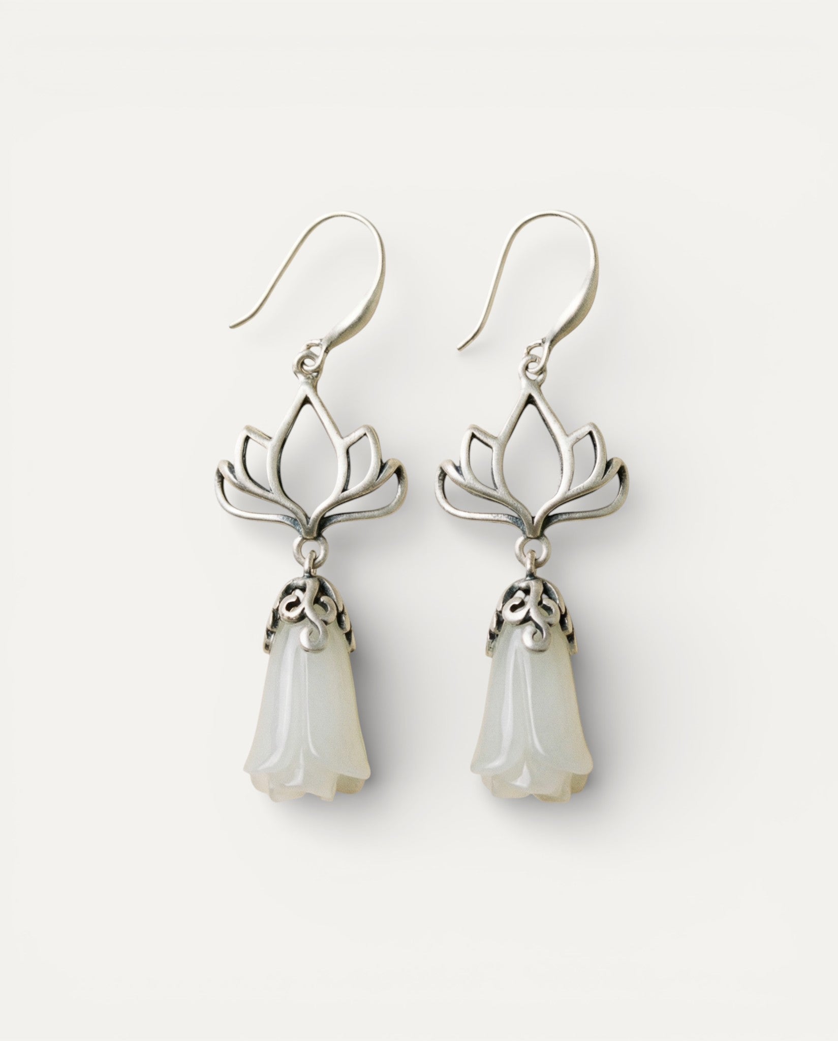Vintage White Opal Earrings
