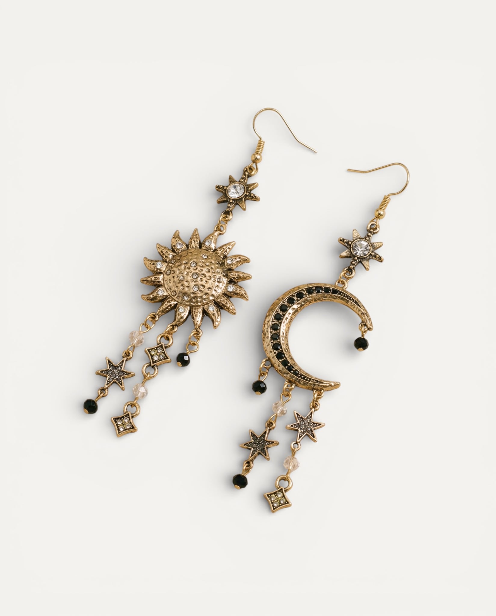 Sun and Moon Drop Earrings