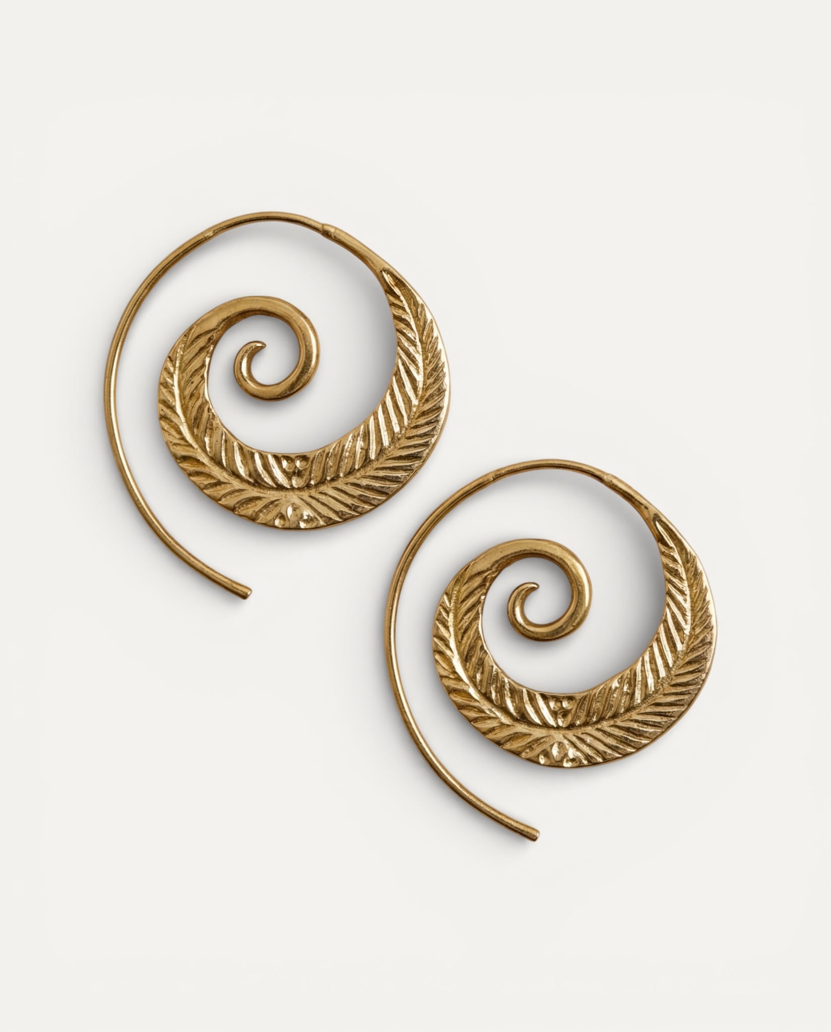 Vintage Gold Spiral Earrings