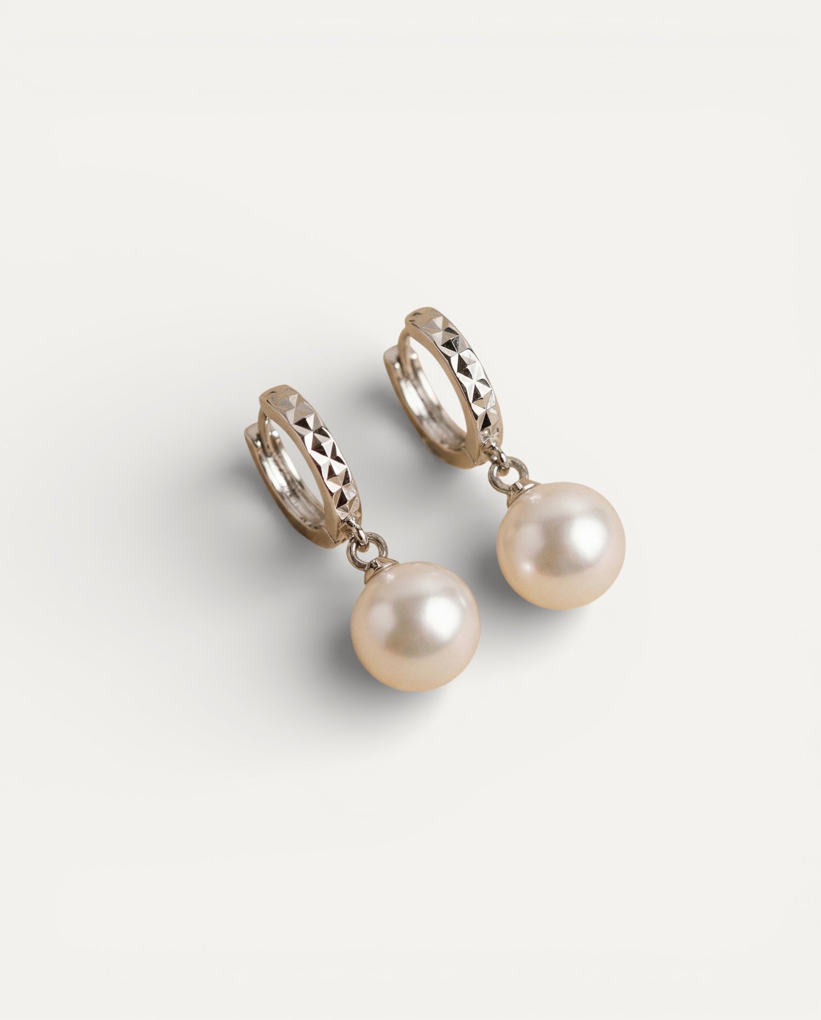 Cubic Zirconia Pearl Earrings