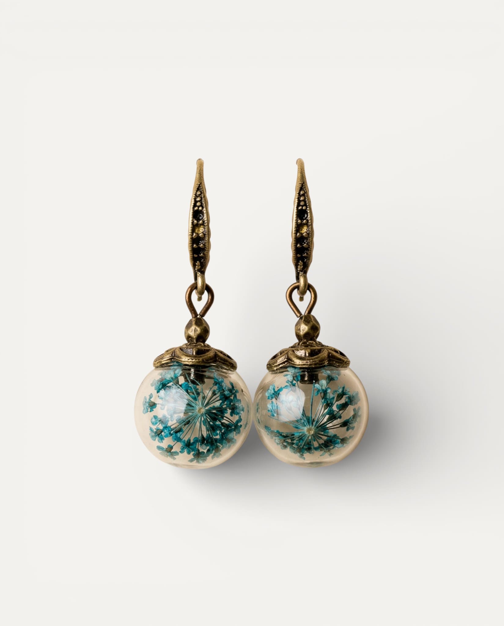 Vintage Antique Gold Floral Earrings