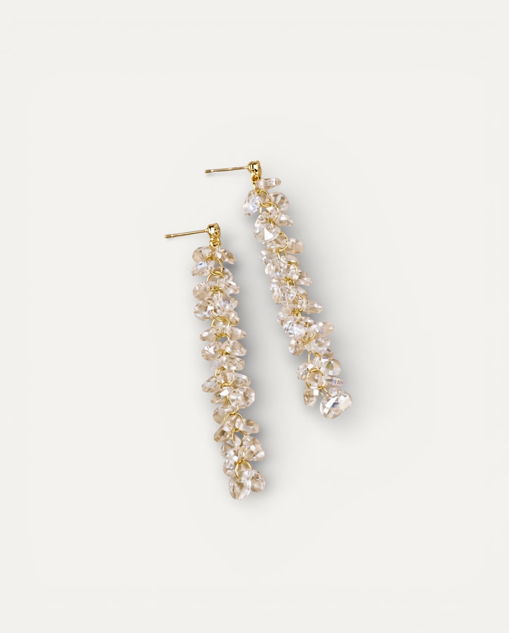 Gold Cubic Zirconia Drop Earrings