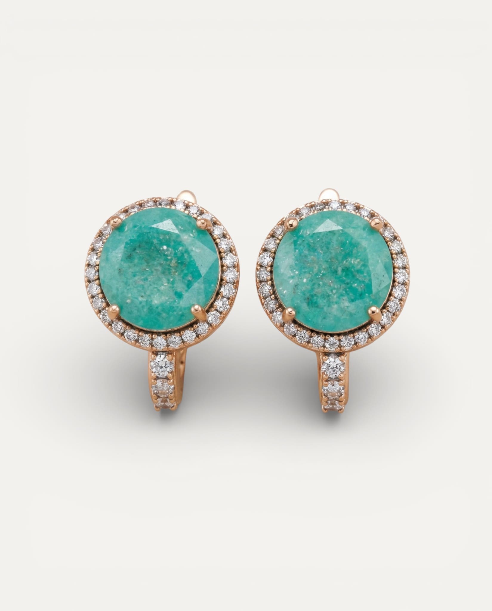 Elegant Gold Turquoise and Opal Earrings