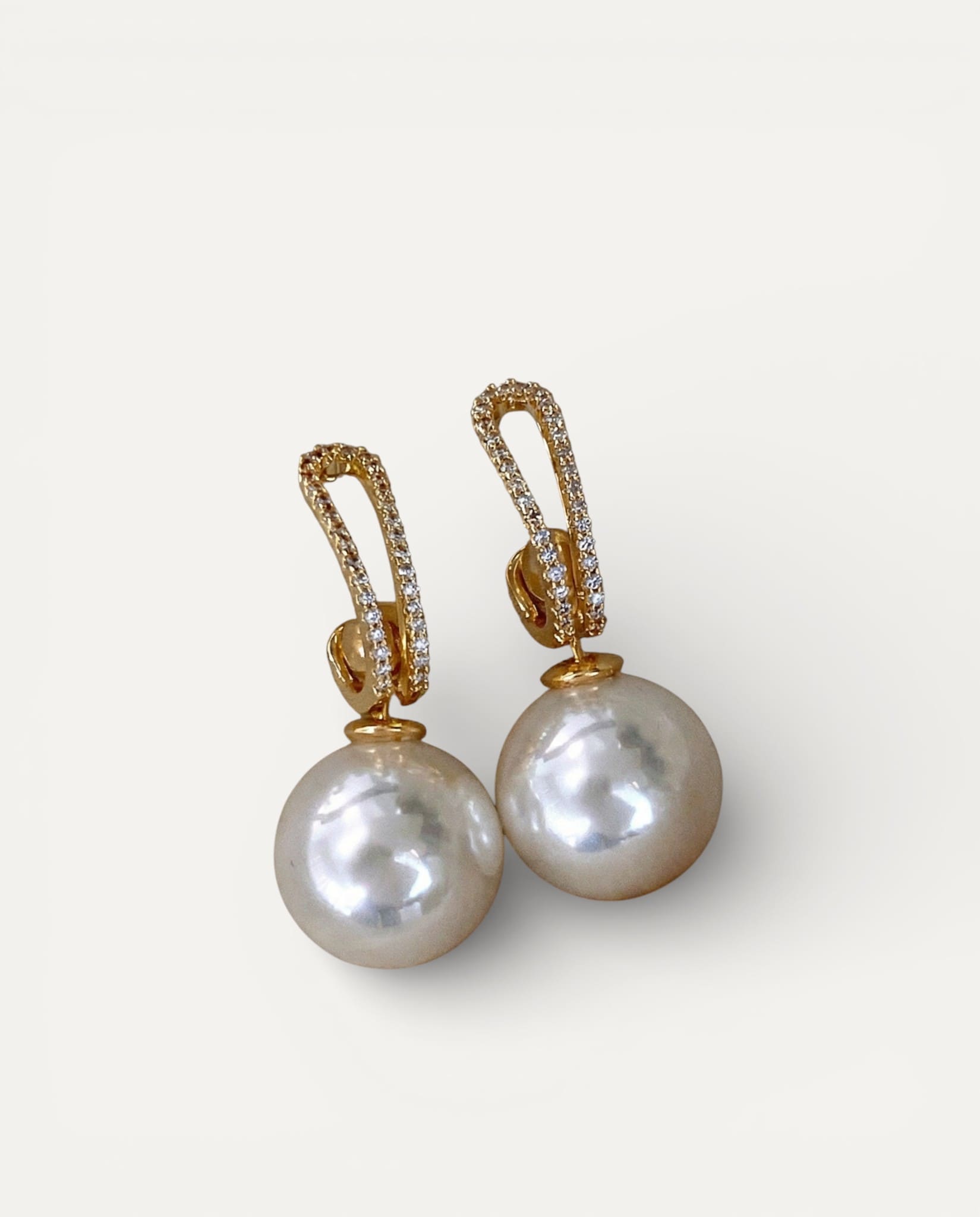 Elegant Pearl Cubic Zirconia Earrings