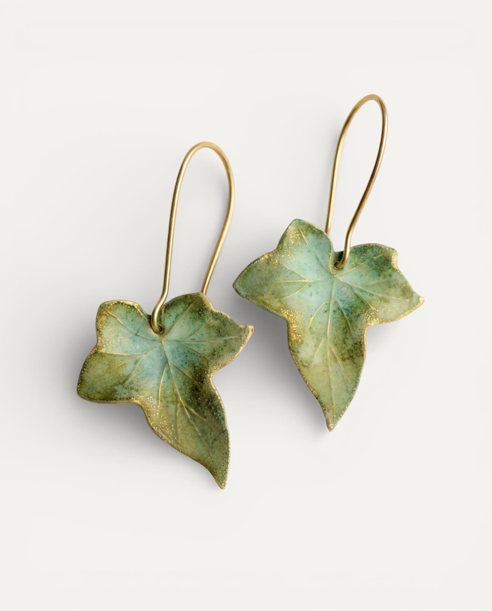 Green Leaf Earrings