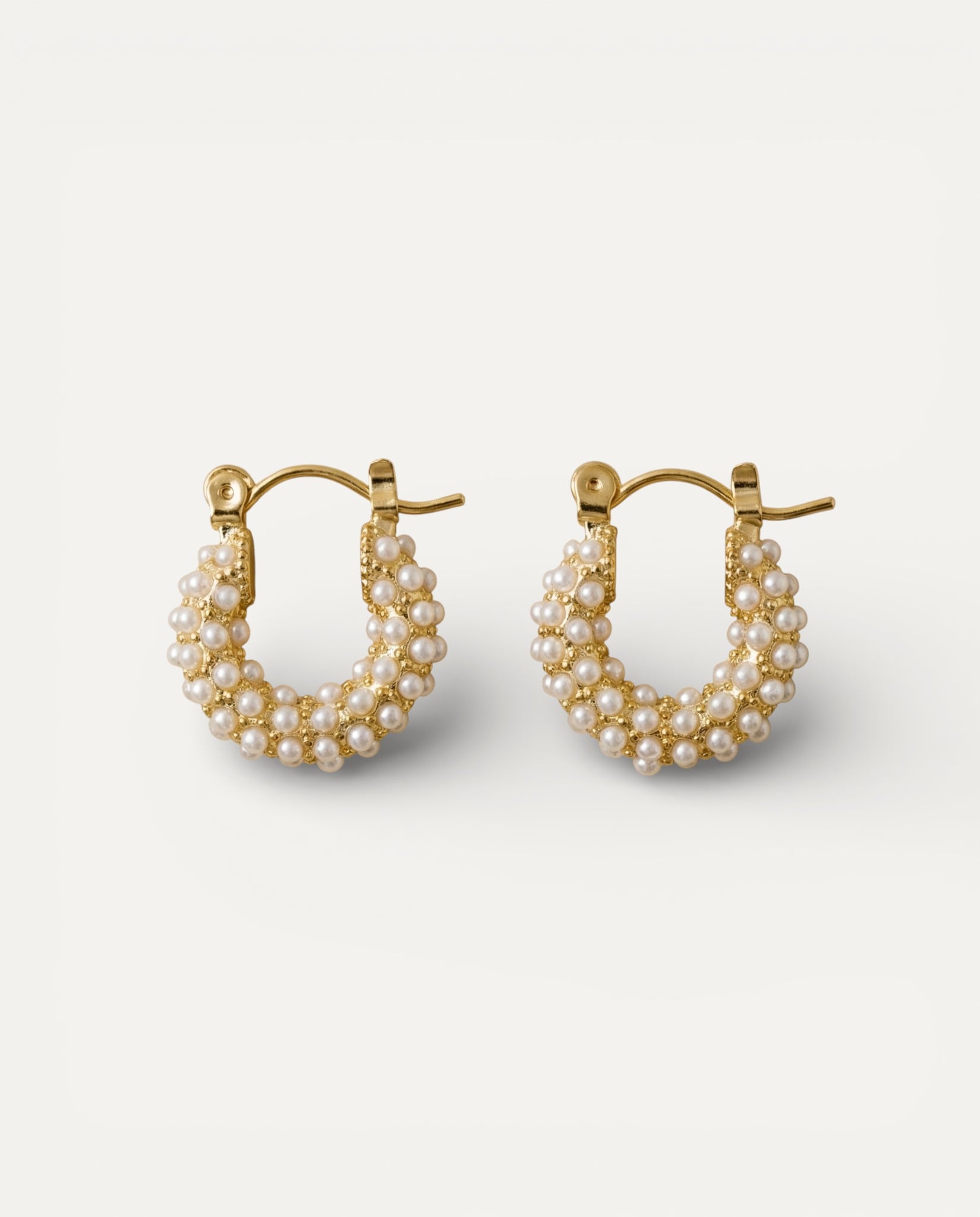 Gold Pearl Earrings