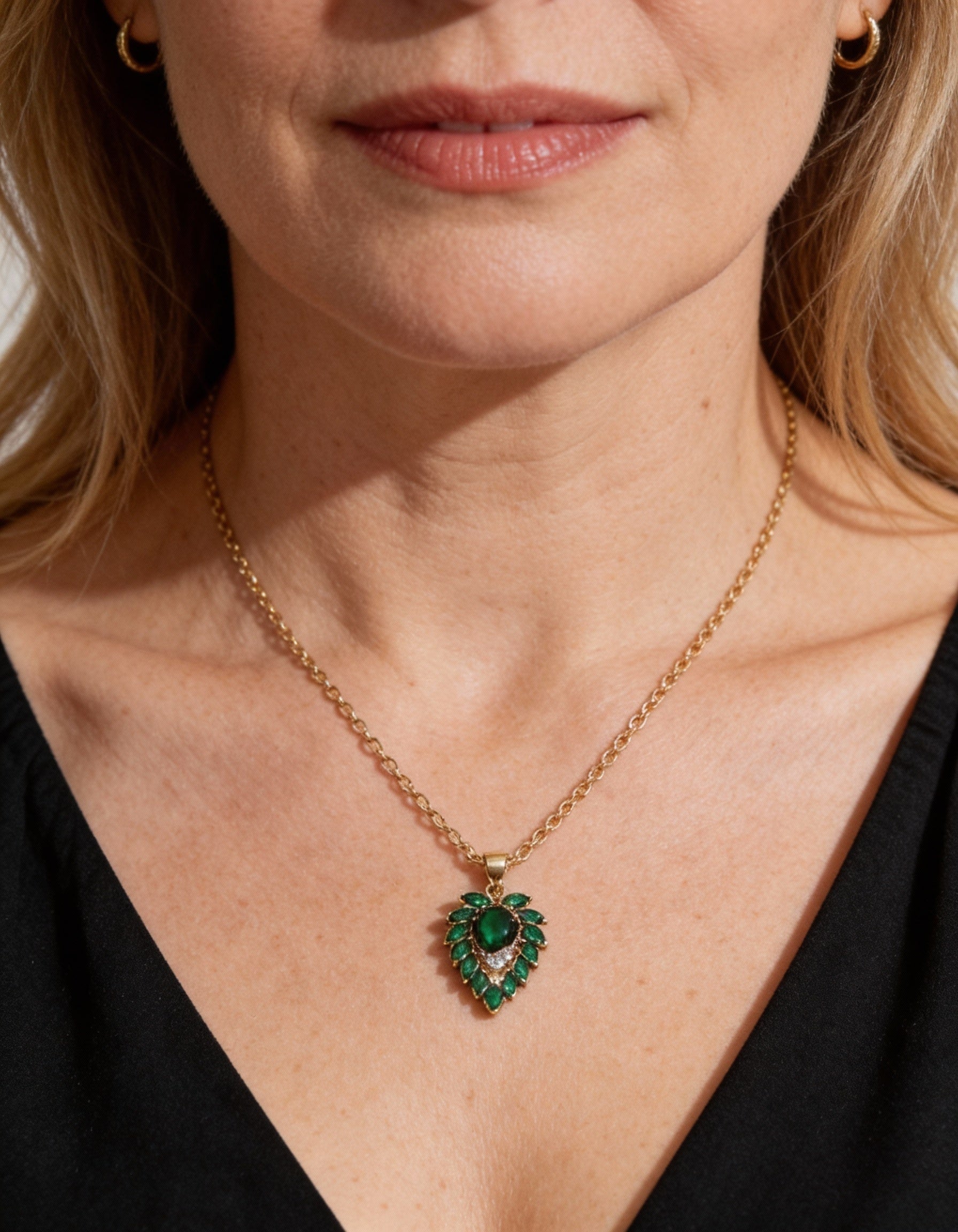Matilda Emerald Heart Necklace