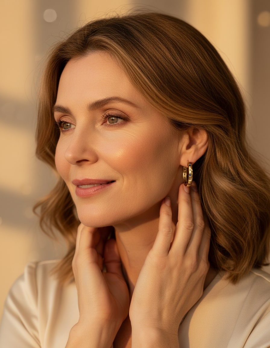 Vintage Gold Intense Sparkle Earrings