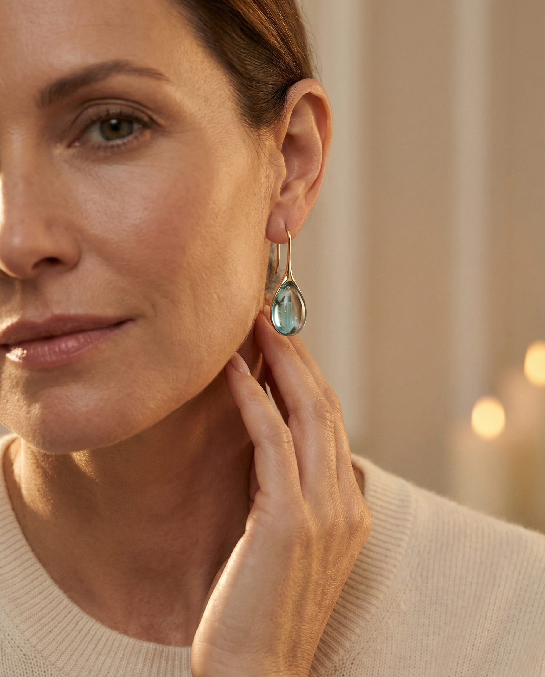 Inlaid Opal Earrings