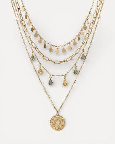 Vintage Golden Sun Necklace