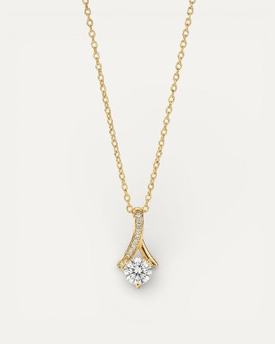 Vintage Gold Cubic Zirconia Necklace