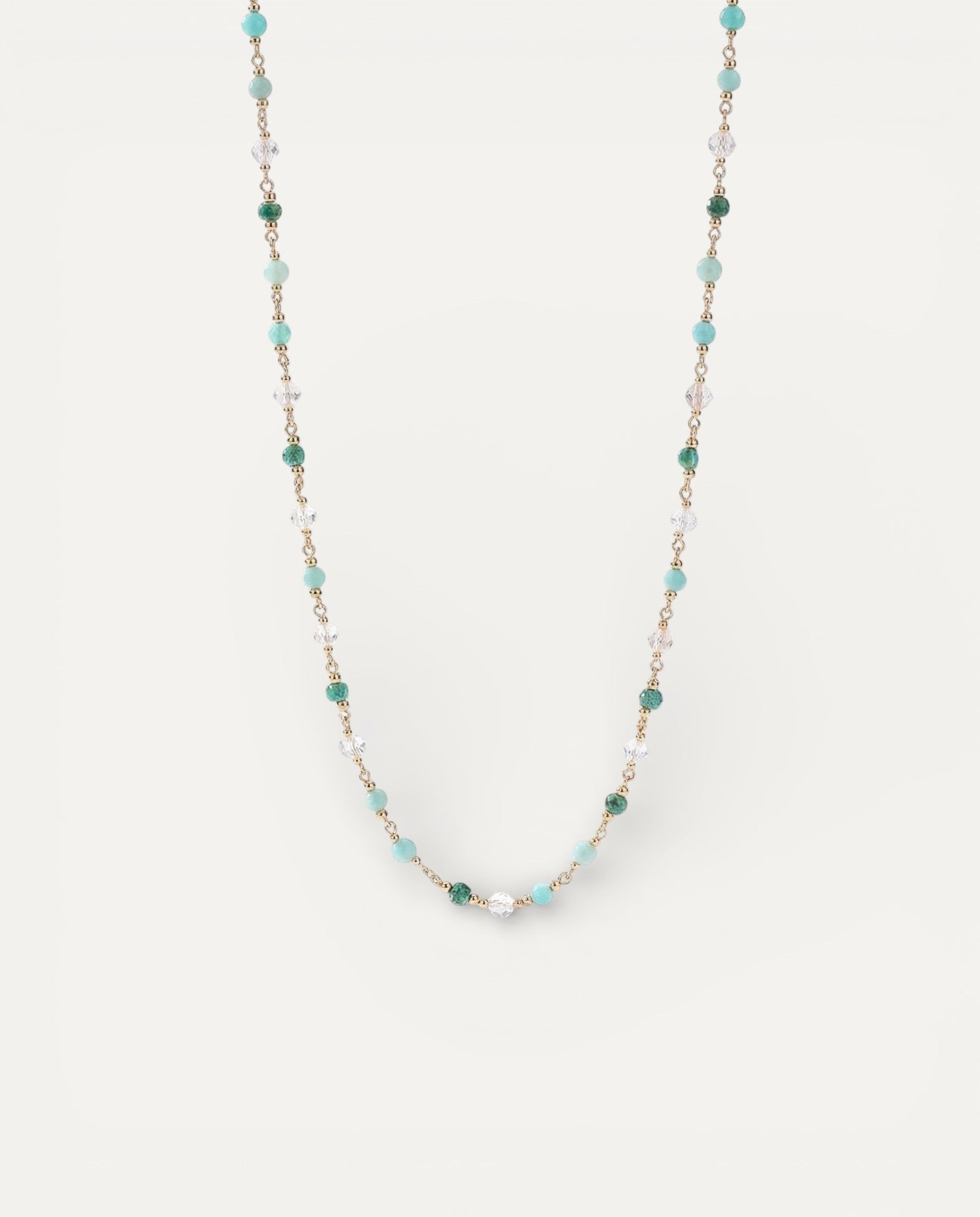 Gold-Plated Multicoloured Stone Necklace