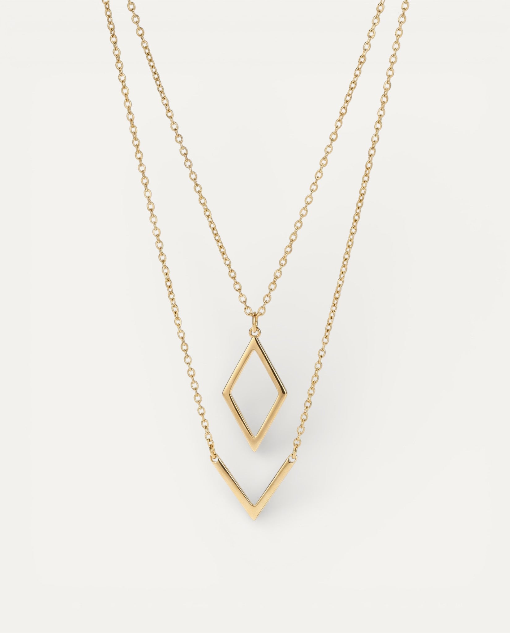 Elegant V-Shaped Geometric Pendant Necklace