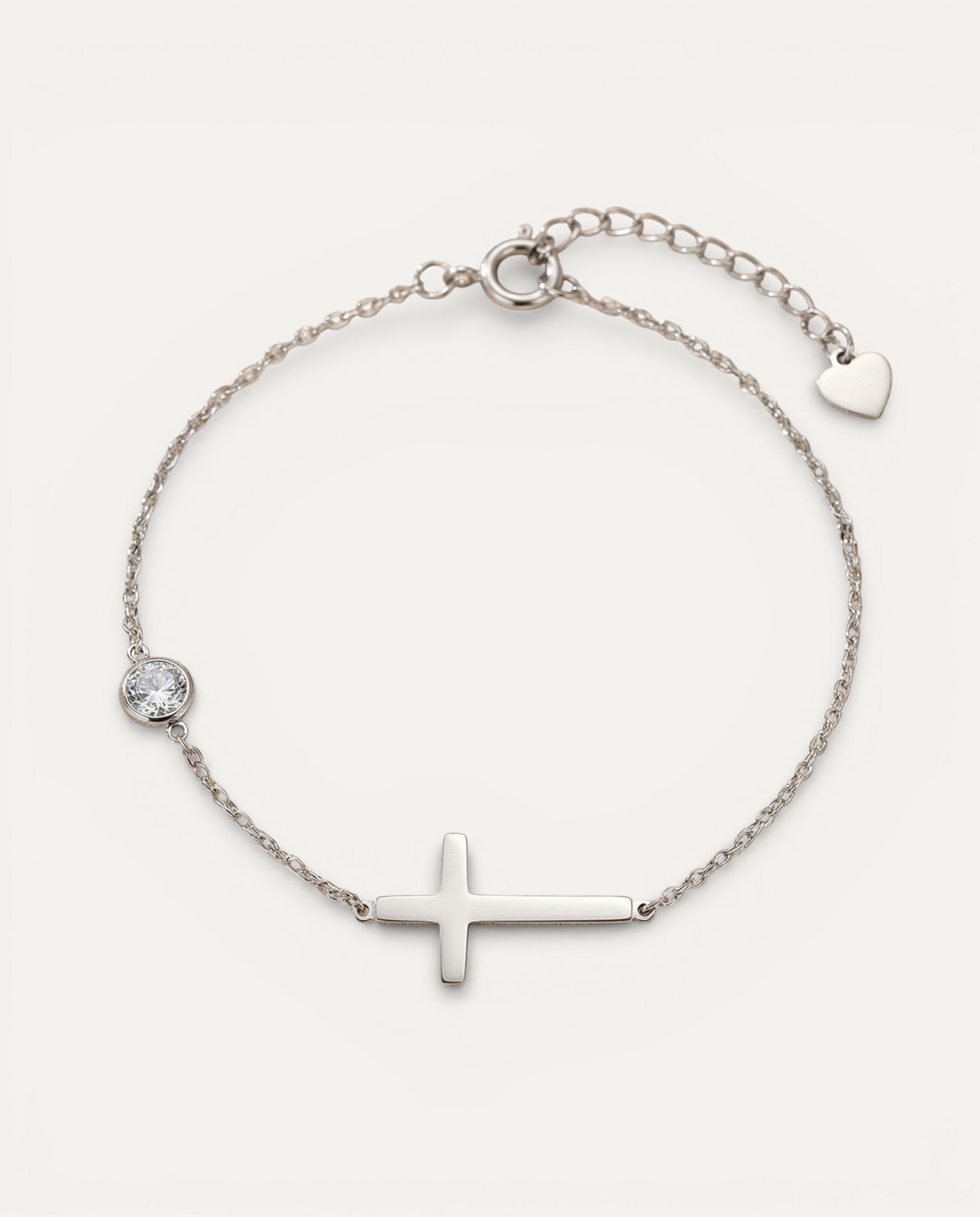 Faith Silver Heart Bracelet