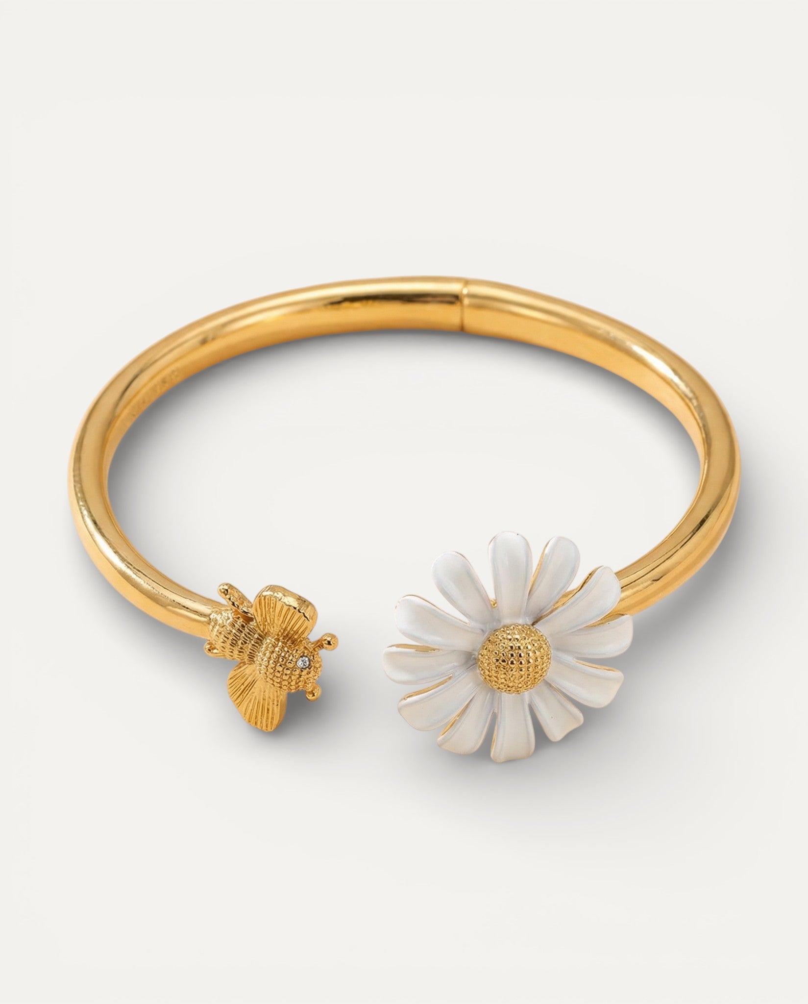 Vintage Gold Daisy & Bee Bracelet