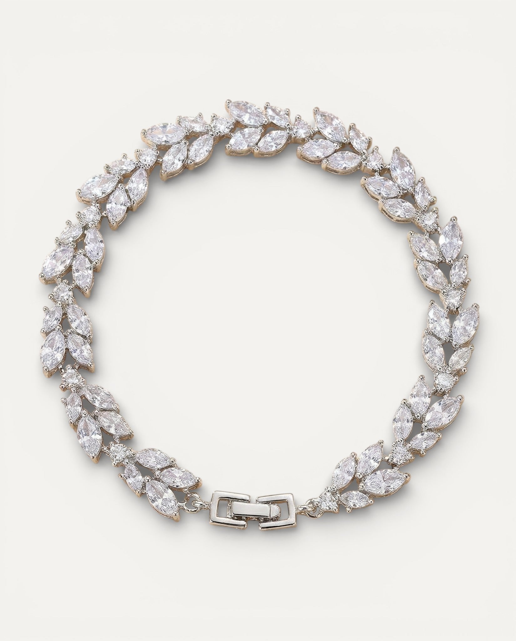 Vintage Sparkling Silver Chain Bracelet