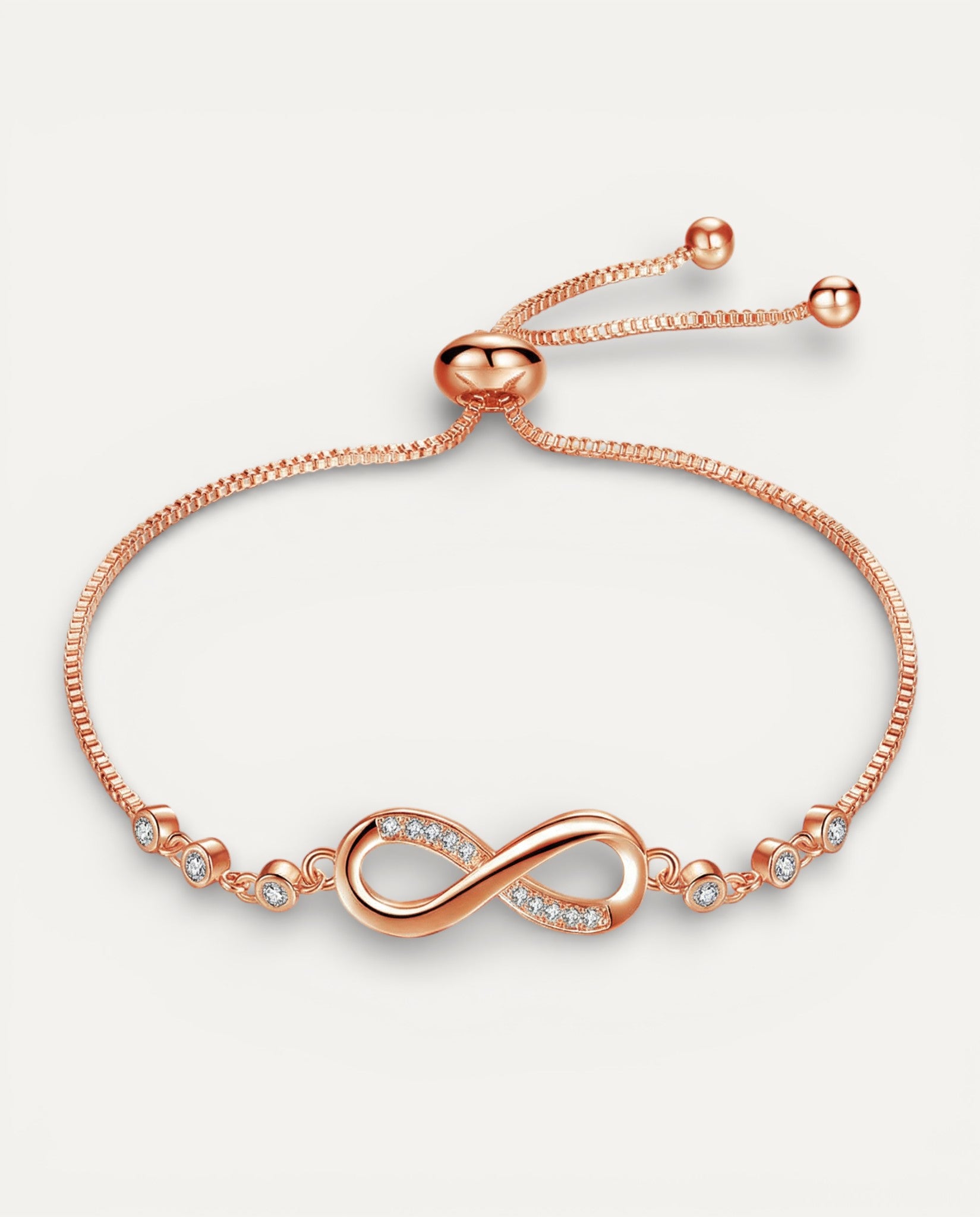 Adjustable Silver Infinity Bracelet